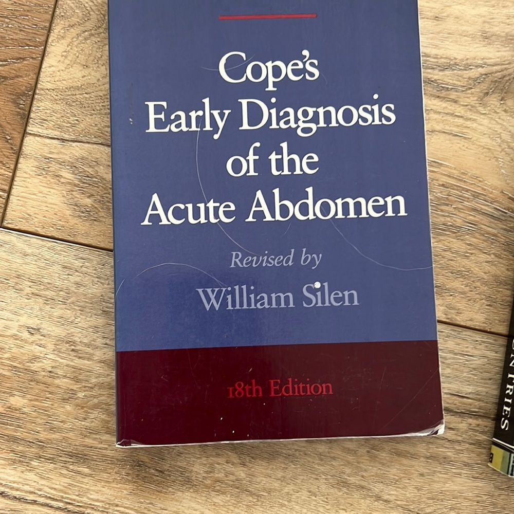 Copes early diagnosis of the acute abdomen